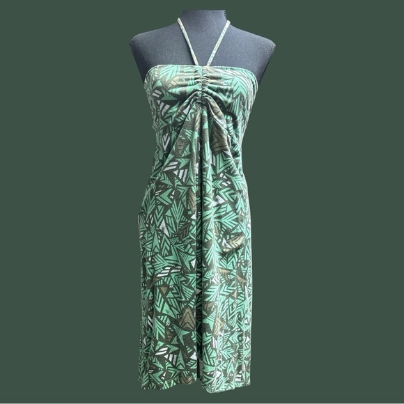 Patagonia Green Halter Neck Dress Size Medium - Picture 1 of 10